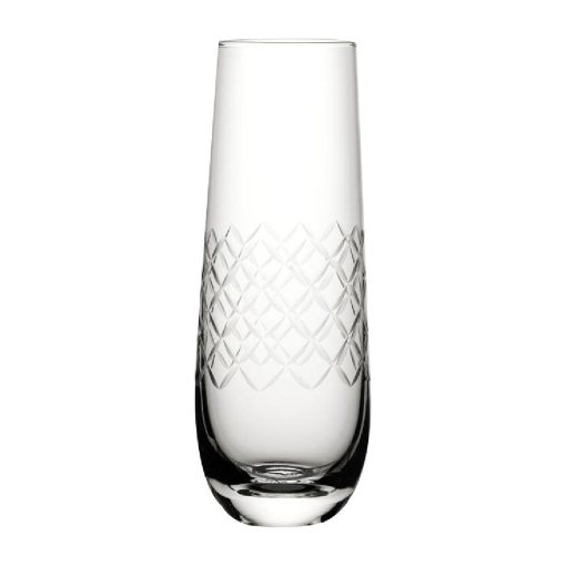Utopia Raffles Diamond Champagne Glasses 300ml Pack of 6 (CZ060)