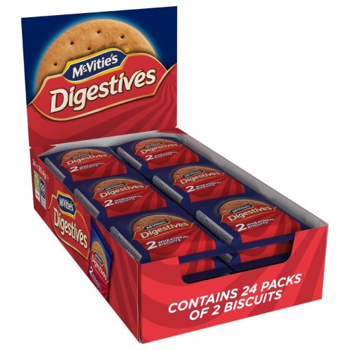 McVities Digestives Twin Biscuit Packs Pack of 24 x 2 Biscuits (CZ290)