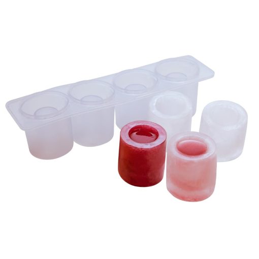 Beaumont Four Cavity Silicone Shot Glass Mould Clear (CZ404)