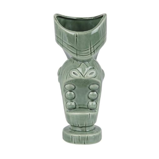 Beaumont Ceramic Large Mouth Tiki Mug Jungle Green 650ml (CZ414)