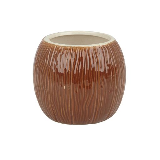 Beaumont Ceramic Coconut Tiki Mug Medium Brown 500ml (CZ416)