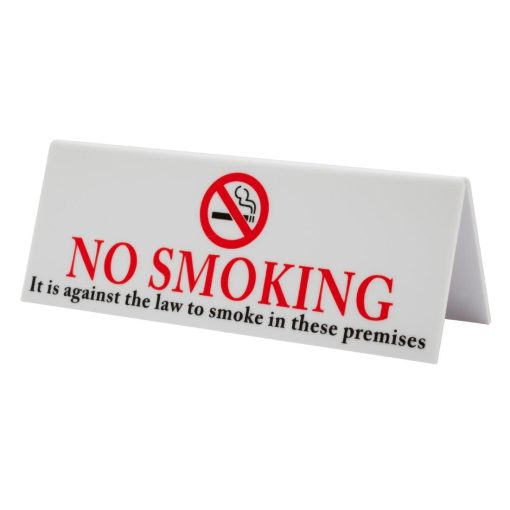 Beaumont No Smoking Table Sign Plastic (CZ426)