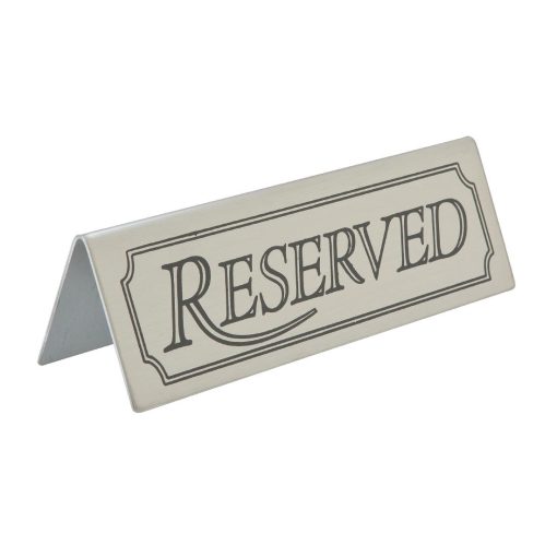 Beaumont Reserved Table Sign Stainless Steel (CZ427)