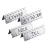 Beaumont Hot Water Table Sign Stainless Steel (CZ429)
