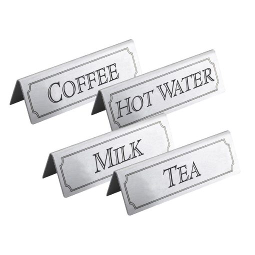 Beaumont Tea Table Sign Stainless Steel (CZ430)
