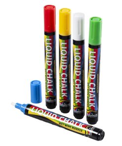 Beaumont Liquid Chalk Pen Colour 5mm Pack of 5 (CZ476)