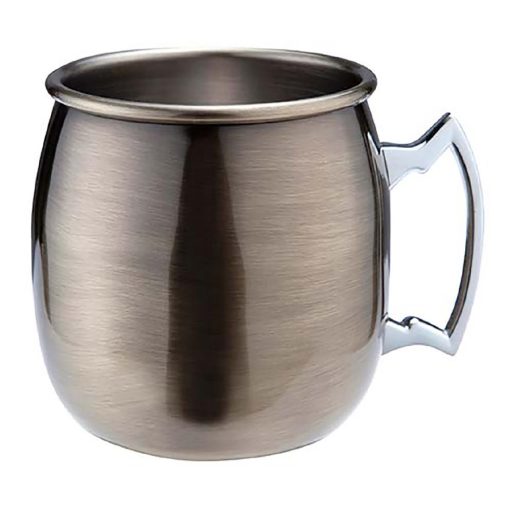 Beaumont Antique Brass Plated Curved Moscow Mule Mug 500ml (CZ538)