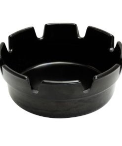 Beaumont Black Bakelite Crown Style Ashtray Single 101mm (CZ574)