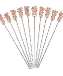 Beaumont Pineapple Garnish Pick Copper Plated Pack of 10 (CZ590)