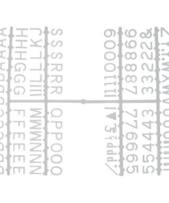 Beaumont 12mm Letter Set 660 characters White (CZ609)