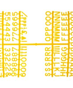 Beaumont 12mm Letter Set 660 characters Yellow (CZ610)