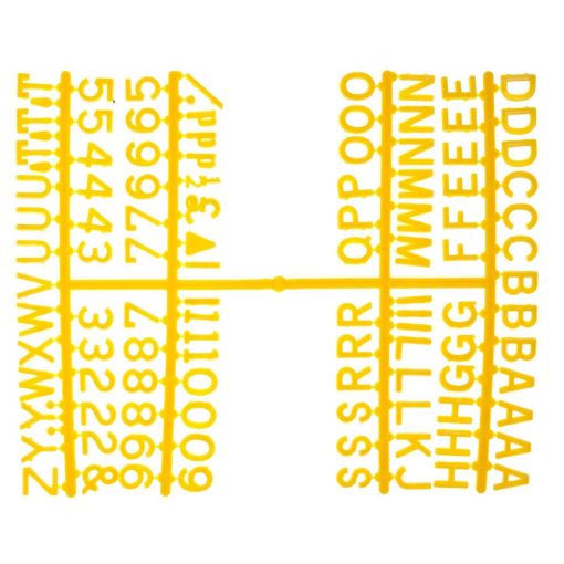 Beaumont 12mm Letter Set 660 characters Yellow (CZ610)