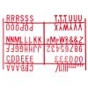 Beaumont 19mm Letter Set 540 characters Red (CZ611)