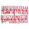 Beaumont 31mm Letter Set 390 characters Red (CZ612)