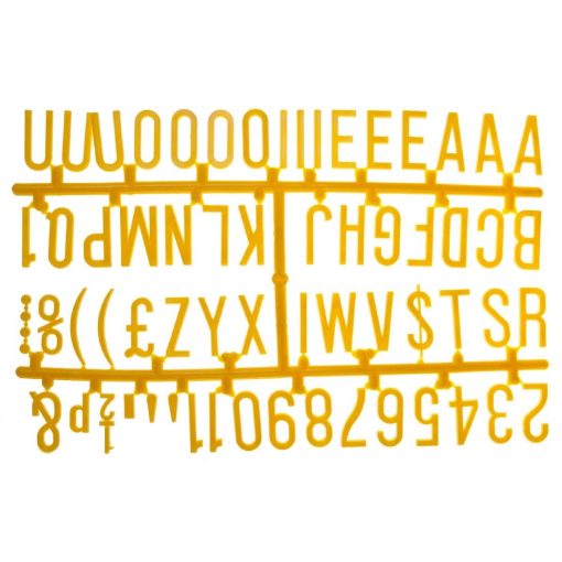 Beaumont 31mm Letter Set 390 characters Yellow (CZ614)