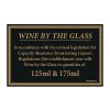 Beaumont 125ml and 175ml Wine Law Sign 170x110mm (CZ679)