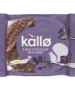 Kallo Milk Chocolate Topped Rice Cakes Portion Pack Pack 30 (CZ734)