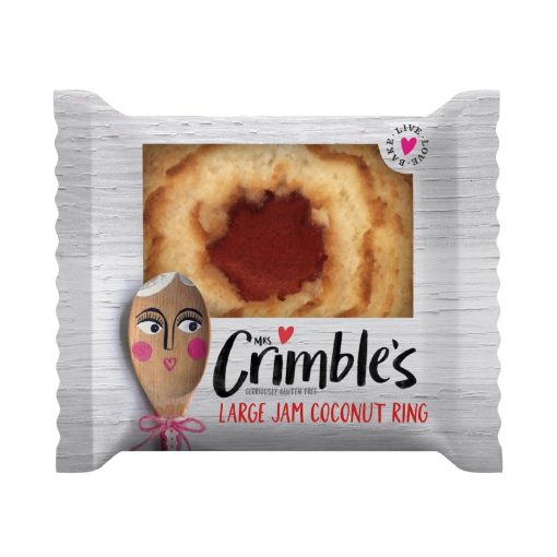 Mrs Crimbles Jam Coconut Ring Single Serve Pack 24 (CZ737)