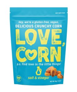 LOVE CORN Crunchy Corn Snack Salt and Vinegar 10x45g (CZ754)