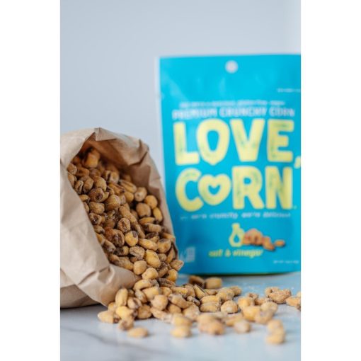 LOVE CORN Crunchy Corn Snack Salt and Vinegar 10x45g (CZ754)