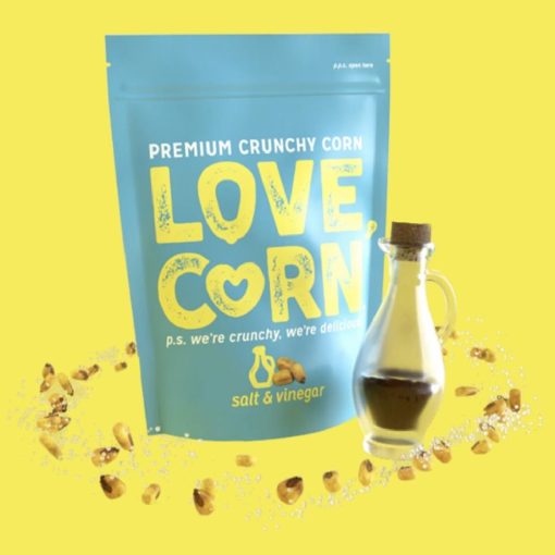 LOVE CORN Crunchy Corn Snack Salt and Vinegar 10x45g (CZ754)