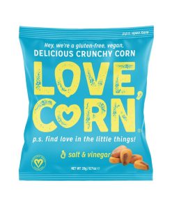 LOVE CORN Crunchy Corn Snack Salt and Vinegar 24x20g (CZ757)