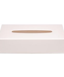 White Rectangular Tissue Holder (DA606)