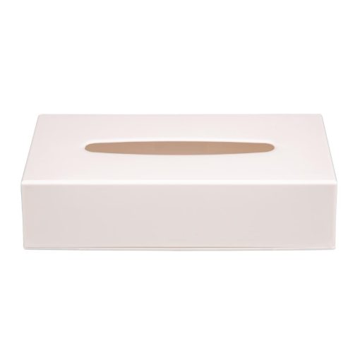 White Rectangular Tissue Holder (DA606)