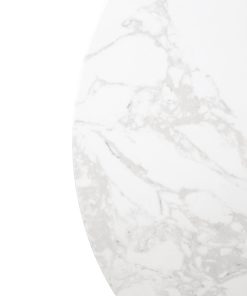 Bolero Round Marble Effect Tabletop White 600mm (DC300)