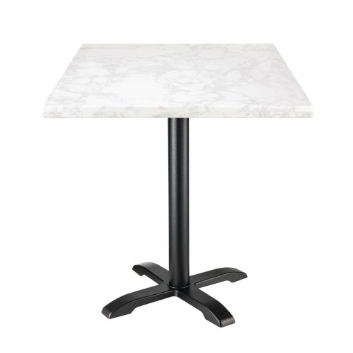 Bolero Square Marble Effect Tabletop White 600mm (DC301)