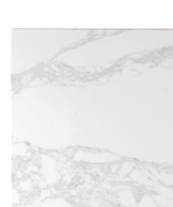 Bolero Square Marble Effect Tabletop White 600mm (DC301)