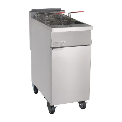 Buffalo Single Tank Twin Basket Freestanding Gas Fryer (DC319-N)