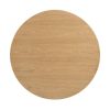 Bolero Pre-drilled Round Table Top Natural Ash Veneer 600mm (DC469)