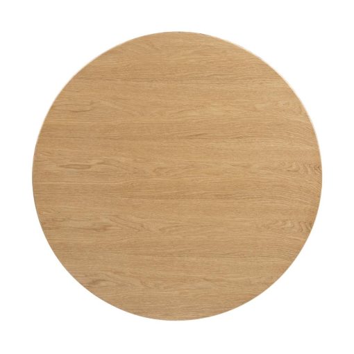 Bolero Pre-drilled Round Table Top Natural Ash Veneer 600mm (DC469)