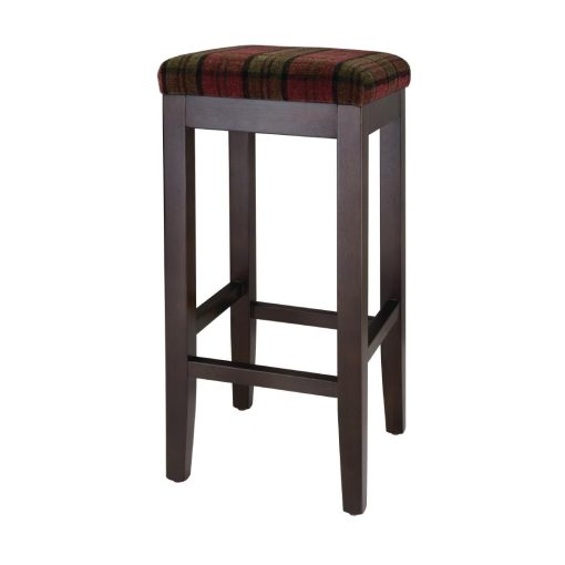 Bolero Dale High Stool Claret Tartan Single (DC825)