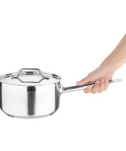 Nisbets Essentials Stainless Steel Saucepan 3000ml (DF671)