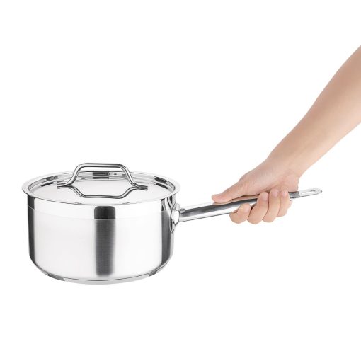 Nisbets Essentials Stainless Steel Saucepan 3000ml (DF671)