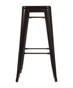 Bolero Bistro Steel High Stool Black Pack of 4 (DL881)