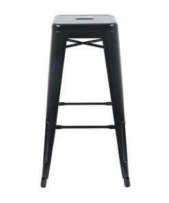 Bolero Bistro Steel High Stool Black Pack of 4 (DL881)