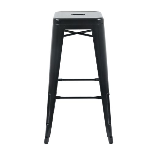 Bolero Bistro Steel High Stool Black Pack of 4 (DL881)