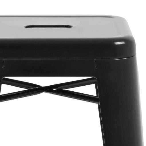 Bolero Bistro Steel High Stool Black Pack of 4 (DL881)