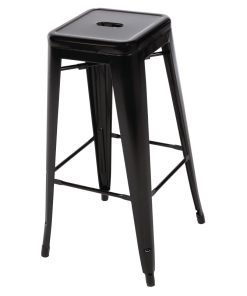 Bolero Bistro Steel High Stool Black Pack of 4 (DL881)