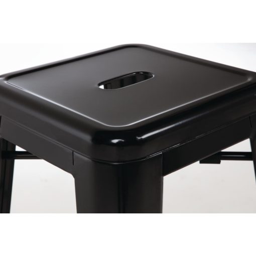 Bolero Bistro Steel High Stool Black Pack of 4 (DL881)