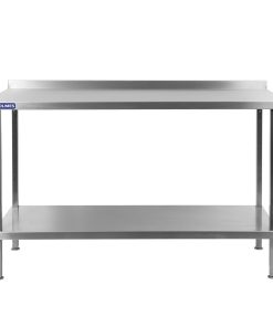 Holmes Stainless Steel Wall Table with Upstand 1200mm (DR022)