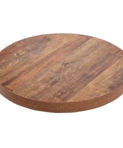 Bolero Pre-Drilled Round Table Top Urban Dark 600mm (DR822)