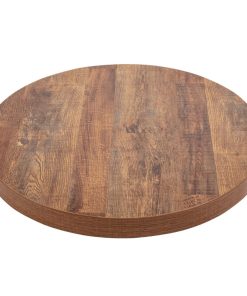 Bolero Pre-Drilled Round Table Top Urban Dark 600mm (DR822)