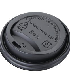 Fiesta Compostable Coffee Cup Lids 225ml - 8oz Pack of 1000 (DS052)