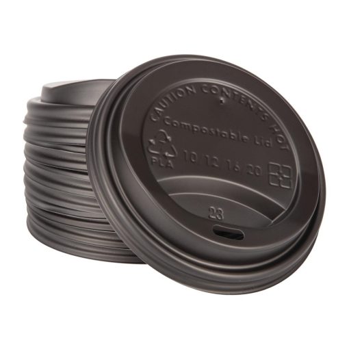 Fiesta Compostable Coffee Cup Lids 340ml - 12oz Pack of 1000 (DS053)