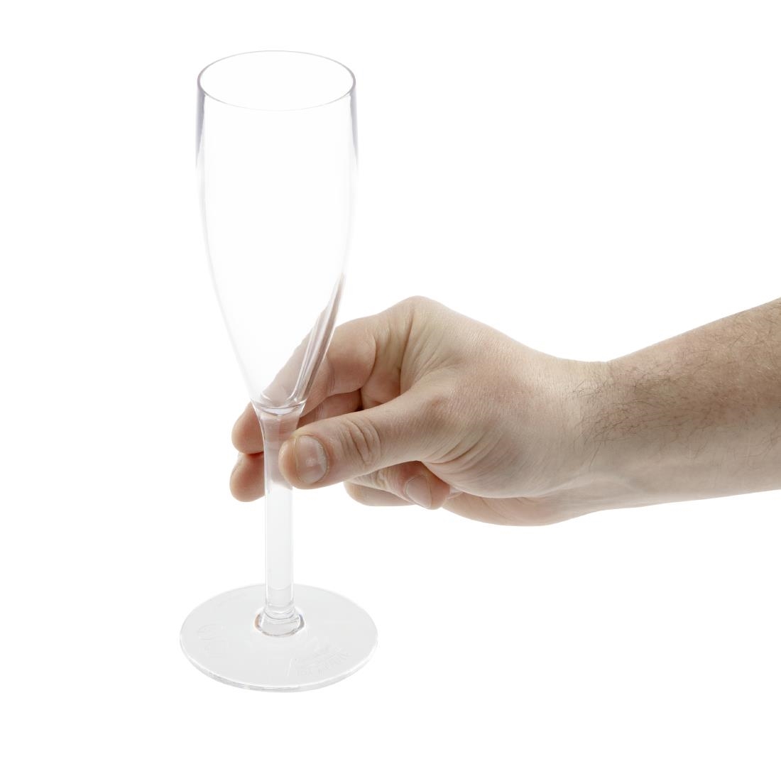 Olympia Kristallon Polycarbonate Champagne Flutes 210ml Pack of 12 (DS133)