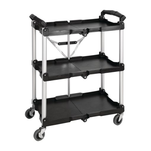 Vogue 3 Tier PP Folding Trolley Black (DT429)